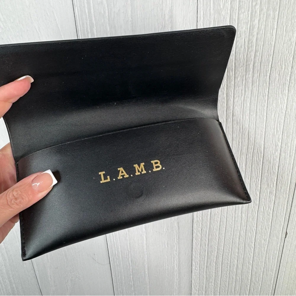LAMB Magnetic Black Eyeglass/Sunglasses Case | Semi-Hard Leather